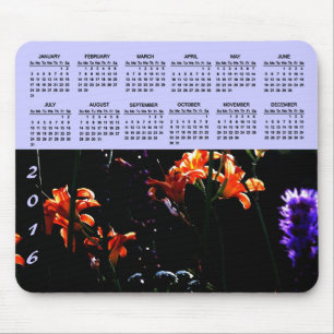 Neonkalender des garten-2015 mousepad