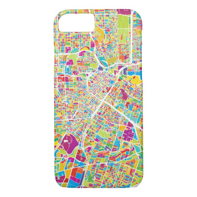 Neonkarte Houstons, Texas | Case-Mate iPhone Hülle (Rückseite)