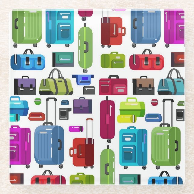 Neonkoffer Glasuntersetzer (Vorderseite)