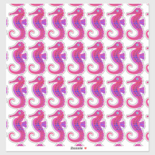 Neonkonturnaufkleber des Seepferds (Blatt) Aufkleber