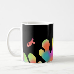 Neonkoralle und Fisch Kaffeetasse