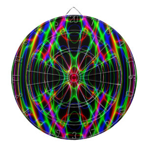 NeonLASERLICHT-psychedelisches abstraktes Dartscheibe