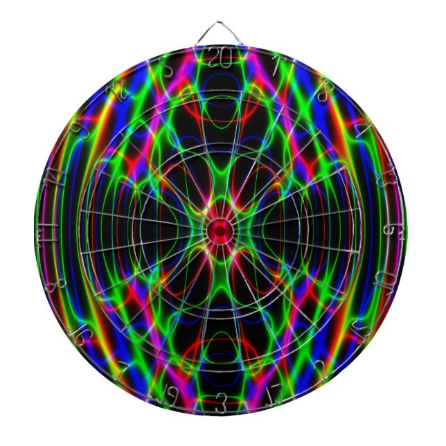 NeonLASERLICHT-psychedelisches abstraktes Dartscheibe (vorne)
