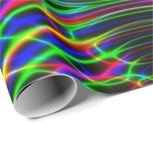 NeonLASERLICHT-psychedelisches abstraktes Geschenkpapier