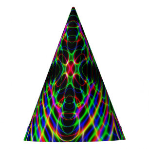 NeonLASERLICHT-psychedelisches abstraktes Partyhütchen
