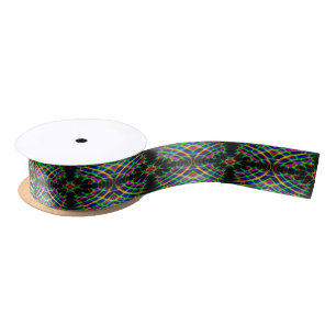 NeonLASERLICHT-psychedelisches abstraktes Satinband