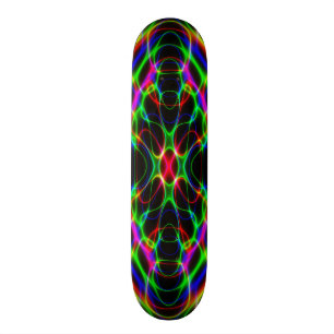 NeonLASERLICHT-psychedelisches abstraktes Skateboard
