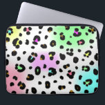 Neonleopard-Elektronik-Tasche Laptopschutzhülle<br><div class="desc">Eine Elektroniktasche,  die einen Spritzpistolen-80er kennzeichnet,  inspirierte Neonleoparddruckentwurf.</div>