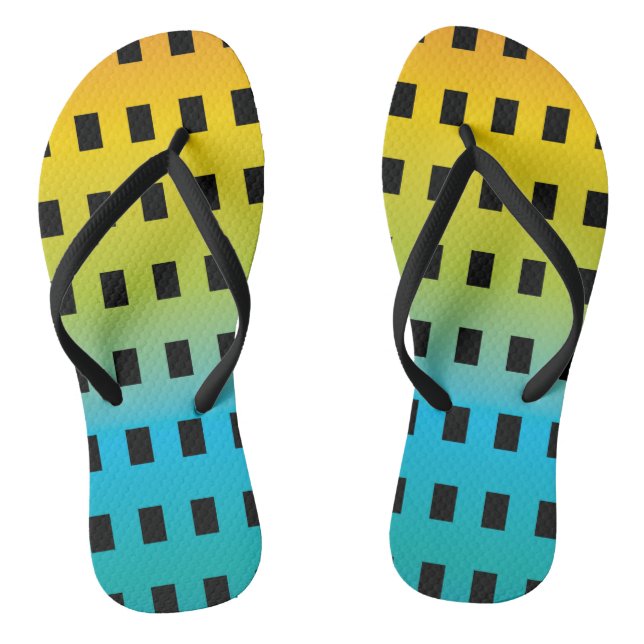 Neonleuchte in dunkelfarbiger Fluoreszenz 2 Flip Flops (Fußbett)