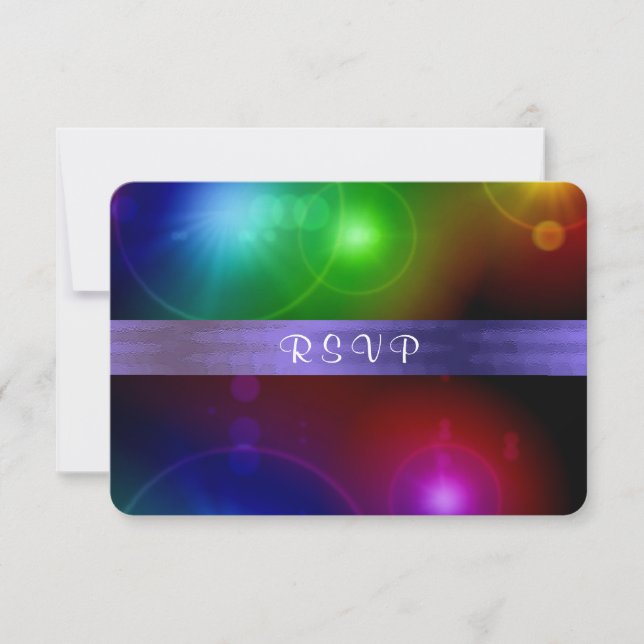 Neonlicht, Antwortkarte RSVP Karte (Vorderseite)
