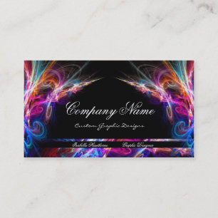 Neonlicht-Grafikdesigner-Visitenkarten d3 Visitenkarte