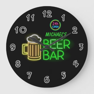 Neonlicht Privathaus Personalisierte Bar Uhr