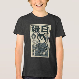 Neonlichter und fische Kämpfe Tri-Blend Shirt