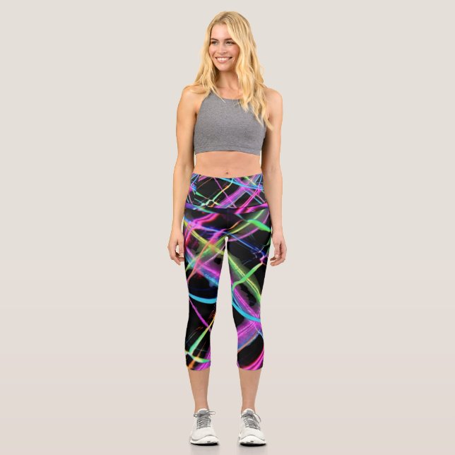Neonlichtshow Capri Leggings (Vorderseite)