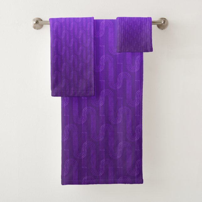 Neonlilac-Verlauf. Badhandtuch Set (Insitu)