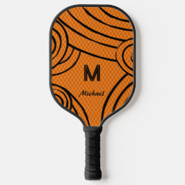NeonLine 1 Orange Editierbare Namen und Initialen Pickleball Schläger
