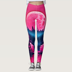Neonmondlicht-Fantasiewaldsee Leggings