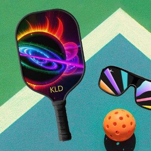 Neonnebel mit Monogramm Pickleball Schläger