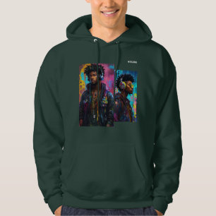 NeoNoir Nexus Cyberpunk-Träume in voller Farbe Hoodie