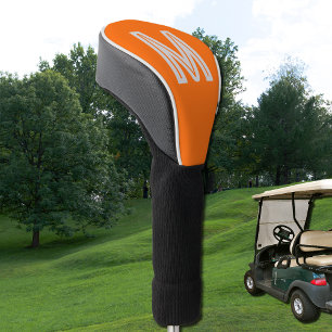 Neonorange - fett - Monogramm Golf Headcover