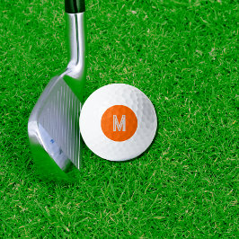 Neonorange - fett - Monogramm Golfball