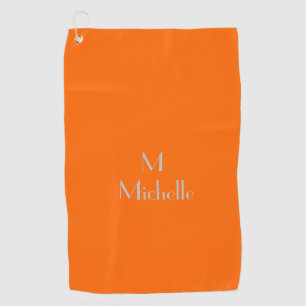 Neonorange - Hinzufügen von Monogramm und Benenne Golfhandtuch
