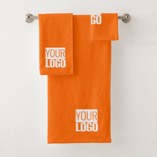 Neonorange - Ihr Logo-Handtuchhandtuch-Set Badhandtuch Set