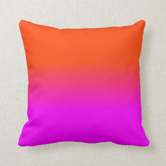 Neonorange und Pink Ombre Schatten-Farbe Kissen