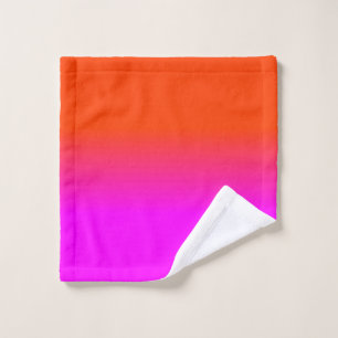 Neonorange und Pink Ombre Schatten-Farbe Waschlappen