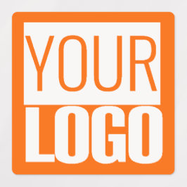 Neonorange Vollfarbe - individuelles Logo Etiketten