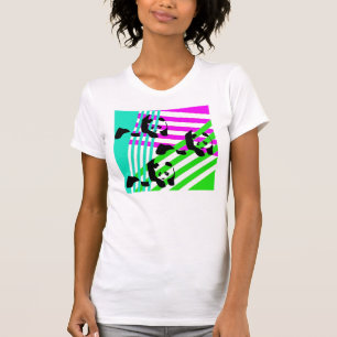 Neonpandaachtziger jahre Retro T-Shirt