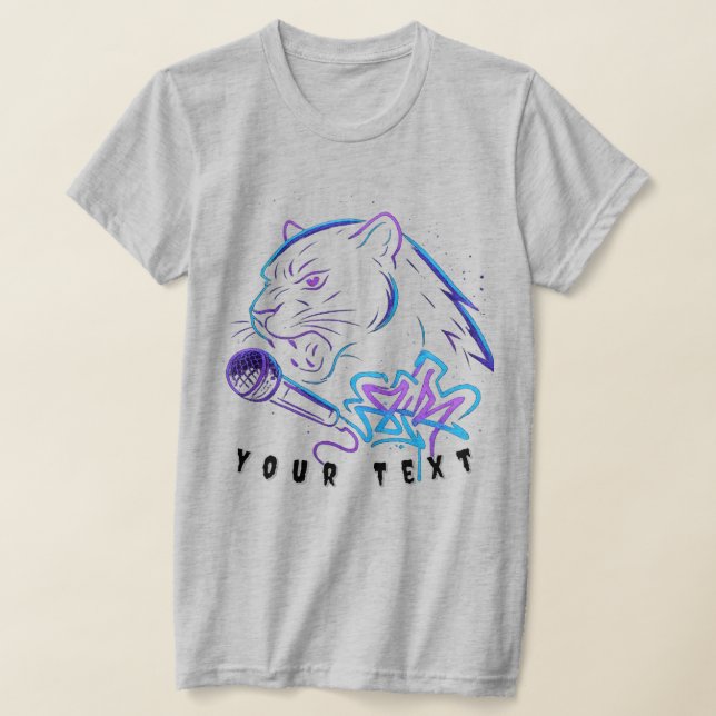 Neonpanther-Kunstgeschenk T-Shirt (Ablage )