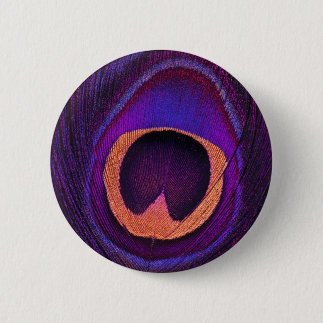Neonpfau Button (Vorderseite)
