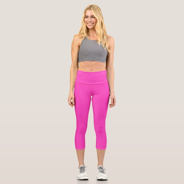 Neonpink Capri Leggings (Vorderseite)