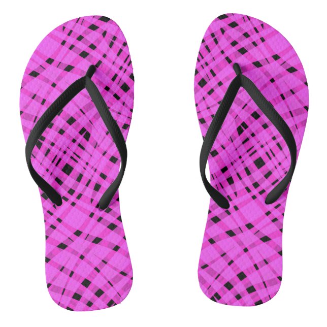 Neonpink Flip Flops (Fußbett)
