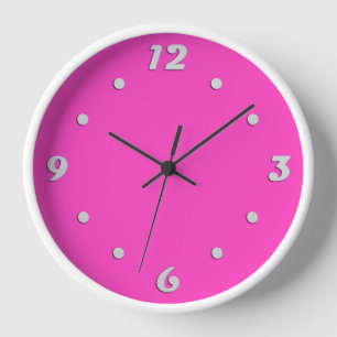 Neonpink Uhr