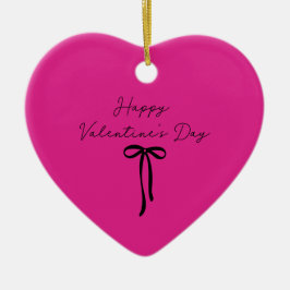 Neonpink | Valentinstag Keramik Ornament