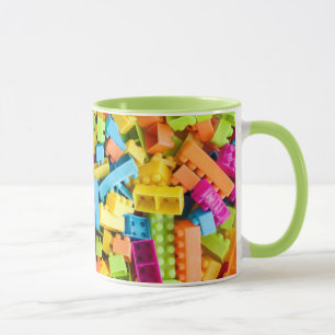 NeonplastikGebäude-Blöcke Tasse