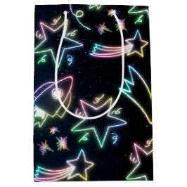 Neonraketenstar Mittlere Geschenktüte