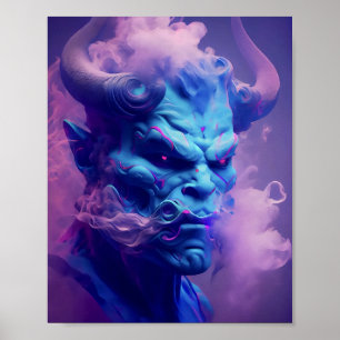 Neonrauchdämon Soul Schädel Poster