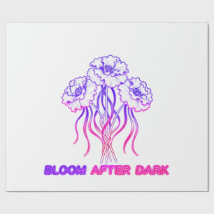 Neonrosa Blumen - Kunstgeschenkpapier Geschenkpapier