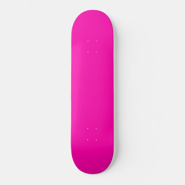 Neonrosa-Modemonogramm Skateboard (Vorderseite)