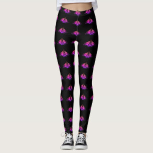 Neonrosa und lila Monarch sind überall Leggings