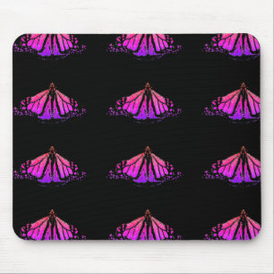 Neonrosa und lila Monarch sind überall Mousepad