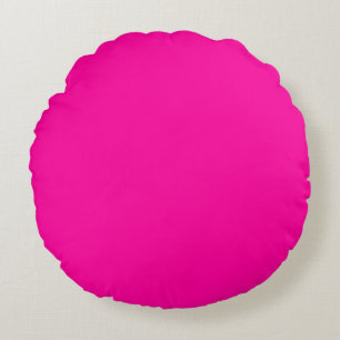Neonrosa Uni Rundes Kissen