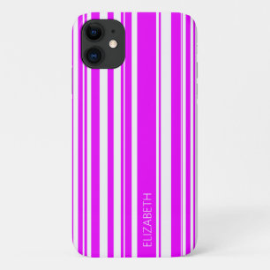 Neonrosa Unregelmäßige Streifen Case-Mate iPhone Hülle