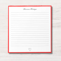 Neonrote Umrandung und Herz Custom Schrift Lined