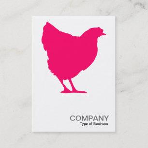 Neonrotes Huhn-Symbol - Weiß (Eierschale) Visitenkarte