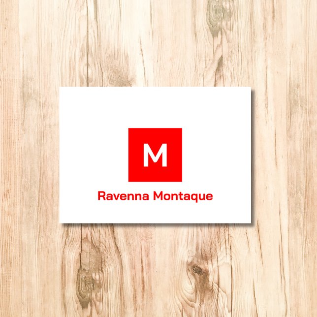 Neonrotes modernes Monogramm personalisierter Name (Von Creator hochgeladen)