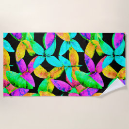 Neonscape Leaf Muster Strandtuch